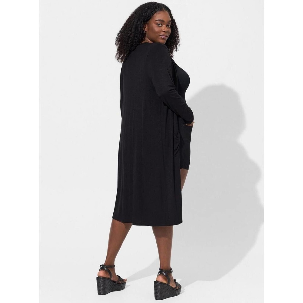 NWT Torrid Super Soft Slub Duster Open Front Long Cardigan Plus Size 4 4X H14716 - Picture 9 of 12